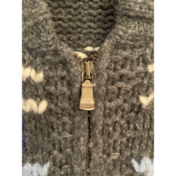 VINTAGE Ted BakerJean lambs will zip front cardigan sweater size (2) Small - Picture 4 of 7